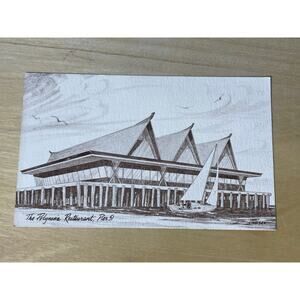 Vintage The Polynesia Restaurant Pier 51 Postcard Seatle Washington Tiki Bar